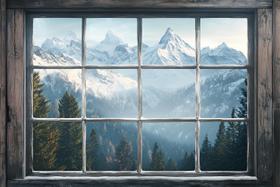 Adesivo de parede WOOHOOROO Peel and Stick 3D Fake Window Forest