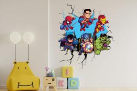 Adesivo de Parerde Buraco Falso Mini Herois