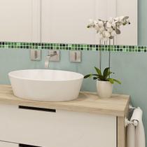 Adesivo de Pastilhas em Faixas Verde Capim Limão 3x30 cm com 15un Adesivo de Pastilhas em Faixas Verde Capim Limão 3x30 cm com 15un