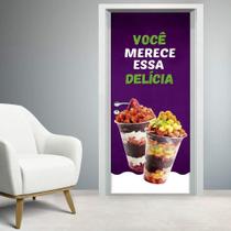 Adesivo De Porta Açaí Você Merece-83X210Cm