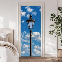 Adesivo de porta Arricraft 3D autoadesivo Streetlights Sky Clouds Adesivo de porta Arricraft 3D autoadesivo Streetlights Sky Clouds