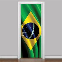 Adesivo De Porta Bandeira Do Brasil - 215X98Cm