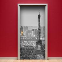 Adesivo De Porta Cidade De Paris Torre Eiffel - 215X98Cm