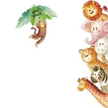 Adesivo de Porta Decorativo Infantil Safari Bem Vindo