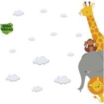 Adesivo de Porta Decorativo Infantil Safari Savana Boas Vindas