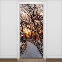 Adesivo De Porta Diversos - Caminho Em Neve 2 215x80cm