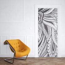 Adesivo de Porta Folhas Preto e Branco