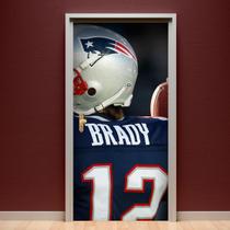 Adesivo De Porta Futebol Americano Nfl Tom Brady - 215X90Cm
