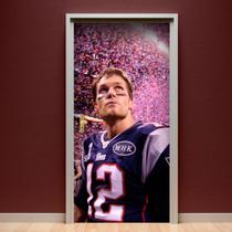 Adesivo De Porta Futebol Americano Nfl Tom Brady - 215x90cm