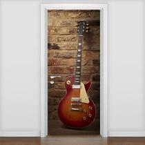 Adesivo De Porta Música Guitarra Gibson Les Paul 215X80Cm