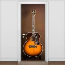 Adesivo De Porta Musica Violão Gibson 215X90Cm