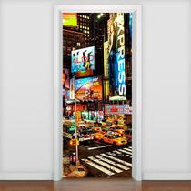 Adesivo De Porta New York Times Square - 215X98Cm