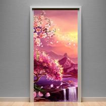 Adesivo De Porta Paisagem 80 Sakuras - 215X98Cm