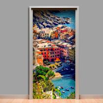 Adesivo De Porta Paisagem Italiana 2 - 215X98Cm - Mix Adesivos