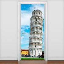 Adesivo De Porta Paisagens - Torre De Pisa - 215X98Cm