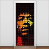 Adesivo De Porta Personalidades - Jimi Hendrix 2 215X80Cm