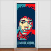 Adesivo De Porta Personalidades - Jimi Hendrix 215X80Cm