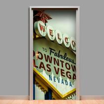 Adesivo De Porta Placa De Las Vegas - 215x98cm