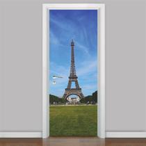 Adesivo De Porta Torre Eiffel Campo - 215X98Cm - Mix Adesivos