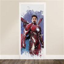 Adesivo De Porta Vingadores Homem De Ferro 03 - 215x90cm