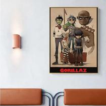 Adesivo De Pôster De Papel Kraft Vintage Gorillaz Hip Hop, Decoração DIY Para Quarto, Bar, Café,