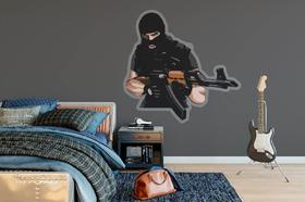 Adesivo de Recorte para Parede Homem AK-47 Adesivo de Recorte para Parede Homem AK-47