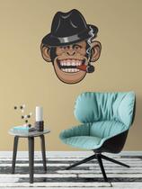 Adesivo de Recorte para Parede Macaco de Chapéu