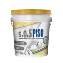 Adesivo De Reparo Para Pisos e Cerâmicas Ocos Fácil Aplicação Acompanha Seringa 1Kg SOS Piso Elastment