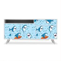 Adesivo de Revestimento Móveis - Tubarão - Surf - Infantil - 343rev