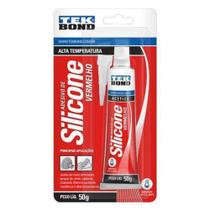 Adesivo de Silicone Acético Alta Temperatura 50G - Vermelho - Tekbond - TEK BOND Adesivo de Silicone Acético Alta Temperatura 50G - Vermelho - Tekbond - TEK BOND