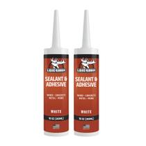 Adesivo de silicone híbrido de borracha líquida Caulk branco, pacote com 2 unidades