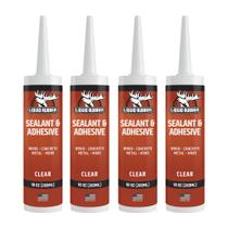 Adesivo de silicone híbrido de borracha líquida Caulk transparente, pacote com 4 Adesivo de silicone híbrido de borracha líquida Caulk transparente, pacote com 4