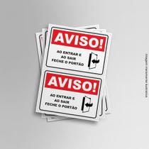 Adesivo de Sinalização Ao sair feche a porta Adesivo de Sinalização Ao sair feche a porta