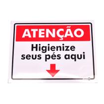 Adesivo de Sinalizacao ATENCAO HIGIENIZE SEUS PES AQUI Ref AV 92 ENCARTALE Adesivo de Sinalizacao ATENCAO HIGIENIZE SEUS PES AQUI Ref AV 92 ENCARTALE