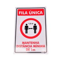 Adesivo de Sinalização FILA ÚNICA MANTENHA DISTÂNCIA MÍNIMA DE 1M Ref PS AV89 ENCARTALE Adesivo de Sinalização FILA ÚNICA MANTENHA DISTÂNCIA MÍNIMA DE 1M Ref PS AV89 ENCARTALE