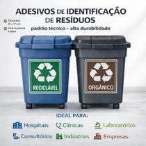 Adesivo de sinalização lixo infectante e comum em vinil multicolor lixo Adesivo de sinalização lixo infectante e comum em vinil multicolor lixo