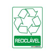 Adesivo De Sinalização Lixo Reciclável 15x20 Qi Comunicação - S-246 Q1A