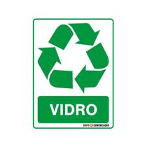 Adesivo De Sinalização Lixo Vidro 15x20 Qi Comunicação - S-242 Q1A
