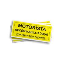 Adesivo De Sinalização Motorista Recém Habilitado Etiqueta