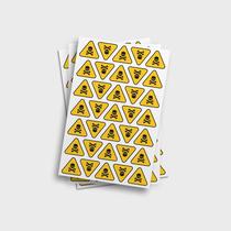 Adesivo de Sinalização Triangular Perigo Caveira 3x4cm