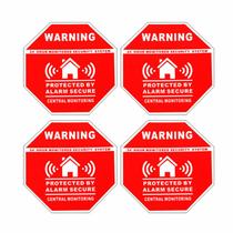 Adesivo de sistema de segurança, 10 unidades de alarme monitorado 24 horas