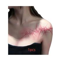 Adesivo De Tatuagem Temporária De Espinhos Punk Para Halloween Para Mulheres E Homens Adesivo De Tatuagem Temporária De Espinhos Punk Para Halloween Para Mulheres E Homens