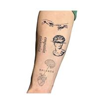 Adesivo De Tatuagem Temporária Impermeável E Duradouro Cogito Et Sentio Para Braço E Perna, Dura De