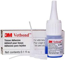 Adesivo de tecido 3M Vetbond 014006 Frasco de 3 mL com pontas reutilizáveis Adesivo de tecido 3M Vetbond 014006 Frasco de 3 mL com pontas reutilizáveis