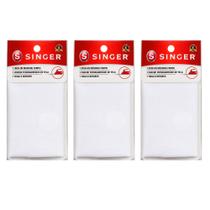 Adesivo de tecido para emendar para passar a ferro de 18 cm x 40 cm branco (pacote com 3) Adesivo de tecido para emendar para passar a ferro de 18 cm x 40 cm branco (pacote com 3)