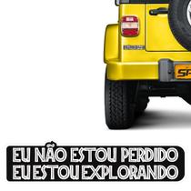 Adesivo De Trilha Preto Jeep Frase Eu Não Estou Perdido