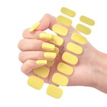 Adesivo de unha decorado para mãos manicure amarelo - Nail Unhas