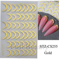 Adesivo de Unhas Stz-C 3D Gradiente Linha Francesa Azul Rosa Roxo Verde OEM Adesivo de Unhas Stz-C 3D Gradiente Linha Francesa Azul Rosa Roxo Verde OEM