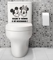 Adesivo de Vaso Sanitário Feche a Tampa - Mickey e Minnie