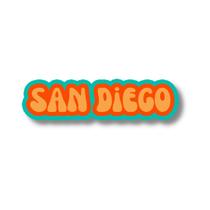 Adesivo de Viagem San Diego Vintage em Vinil 9,5 x 2,5 cm